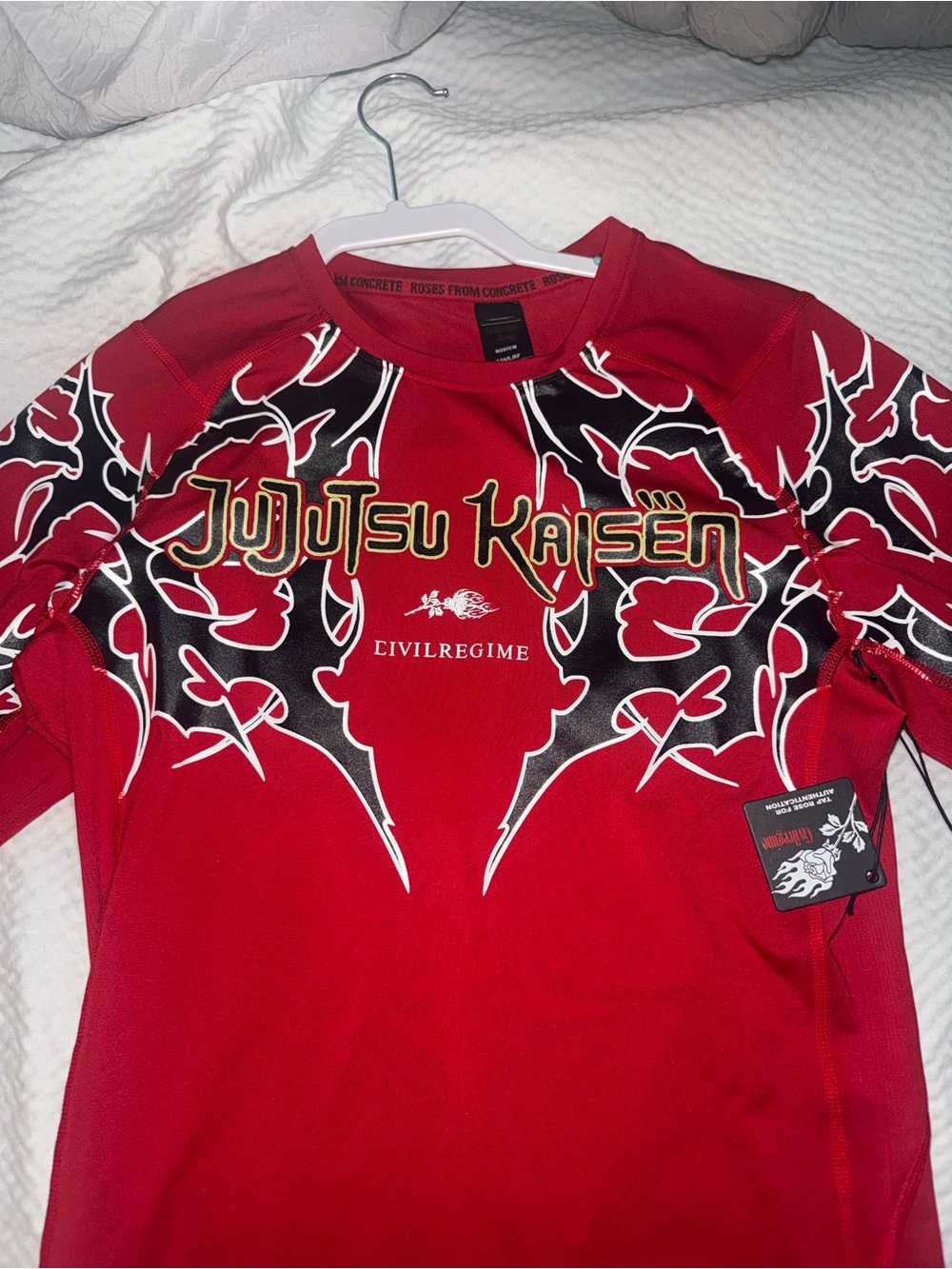 Jujutsu Kaisen Red Long Sleeve Performance Tee by CivilRegime